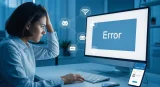 電子申請システムのエラー時にヘルプデスクへ問い合わせるビジネスパーソンのイメージ