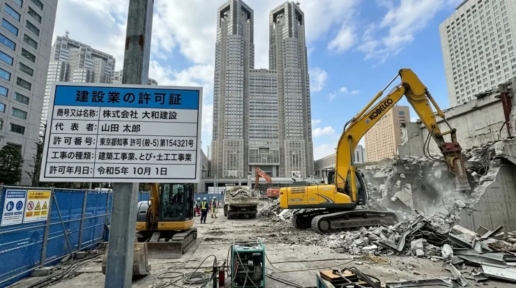 東京都の解体工事登録と建設業許可の違いを比較する図解