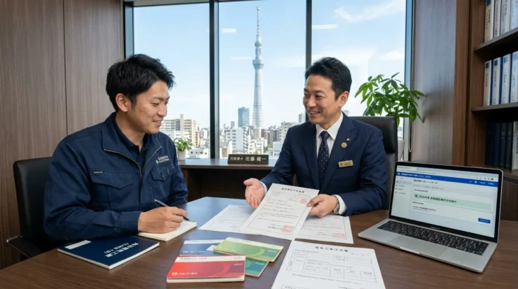 東京都墨田区で建設業許可申請の確認資料と財務諸表を精査する行政書士
