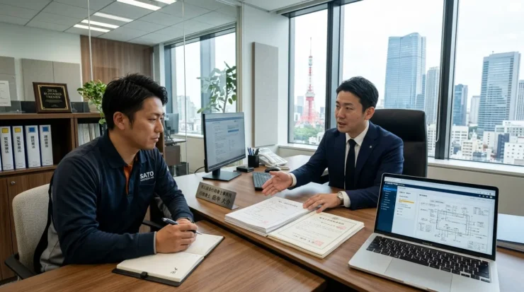 電気工事業の建設業許可申請に必要な第1種電気工事士免状と実務経験証明書類を精査する行政書士